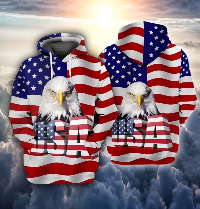 American Flag Eagle 3D Unisex Hoodie And Zipper Hoodie American Flag Eagle 3D Unisex Hoodie And Zipper Hoodie