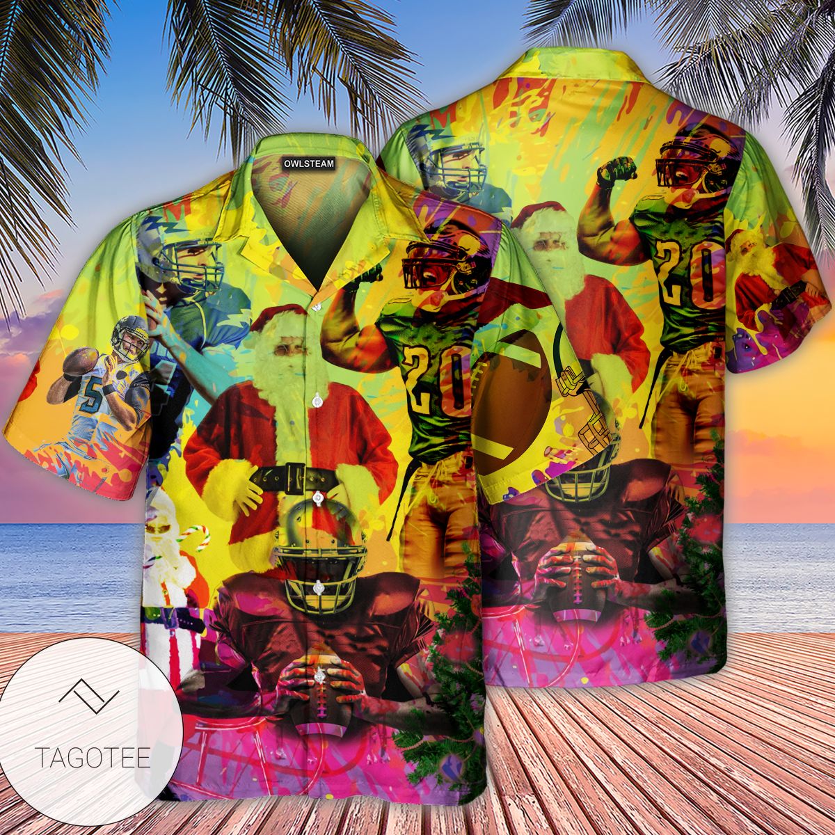 American Football Christmas Celebration Hawaiian Shirt American Football Christmas Celebration Hawaiian Shirt