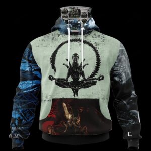 Amusing Alien Yoga Facehugger Halloween Horror 3D Hoodie Mask