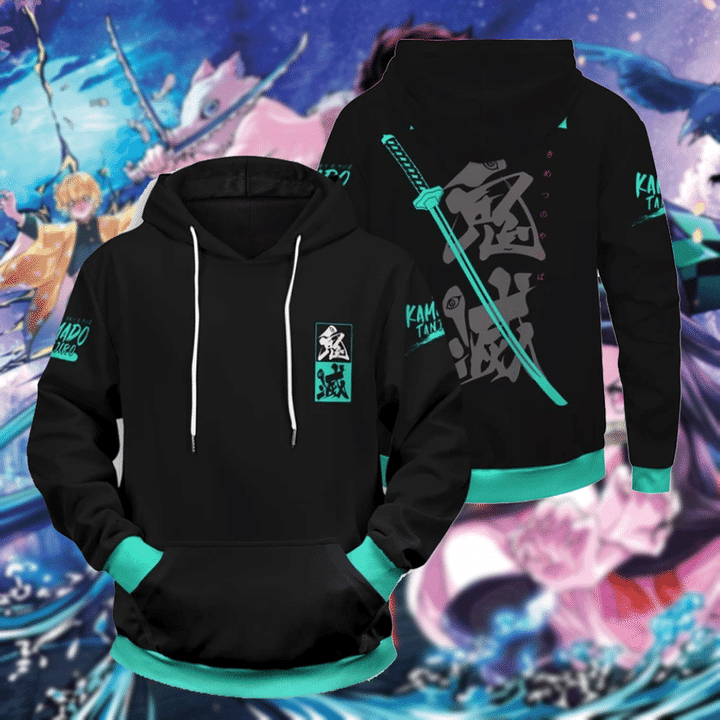 Anime Demon Slayer 3D Over Print Hoodie Shirt Anime Demon Slayer 3D Over Print Hoodie Shirt