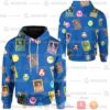 Anime Pokemon Cards And Elements 3D All Over Printed Hoodie