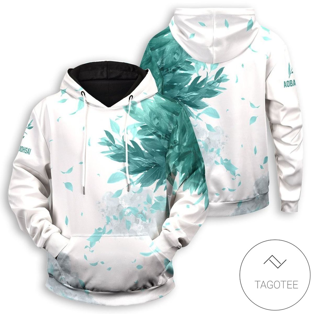 Aoba Johsai Green Leaf Unisex Pullover Hoodie Aoba Johsai Green Leaf Unisex Pullover Hoodie
