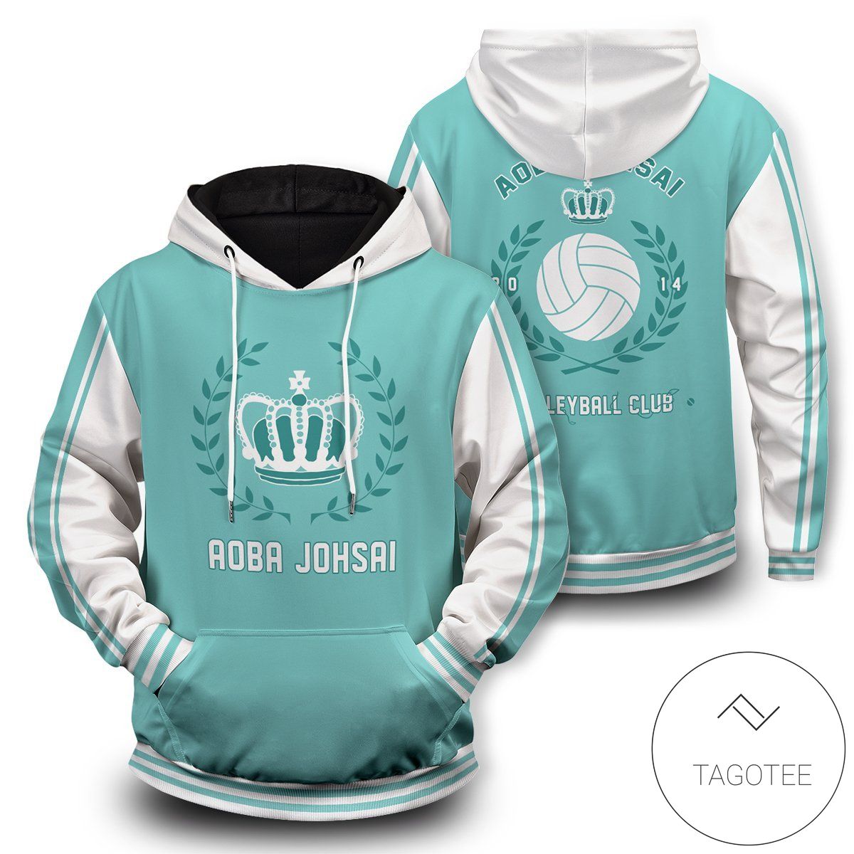 Aoba Johsai Jersey Pullover Hoodie- Tagotee Aoba Johsai Jersey Pullover Hoodie- Tagotee