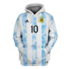 Argentina Messi 10 All Over Print 3D Hoodie And Shirt