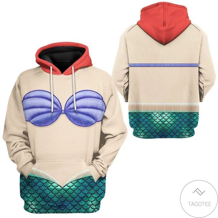 Ariel Mermaid Costume Cosplay Hoodie Ariel Mermaid Costume Cosplay Hoodie