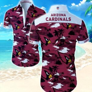Arizona Cardinals Coconut Tree Hawaiian Shirt Summer Button Up