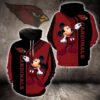 Arizona Cardinals Mickey Mouse 3D Hoodie