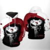 Arizona Cardinals Nfl Punisher Skull 3D Hoodie