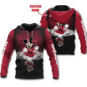 Arkanasas Raxorbacks Mickey Custom Name Shirt
