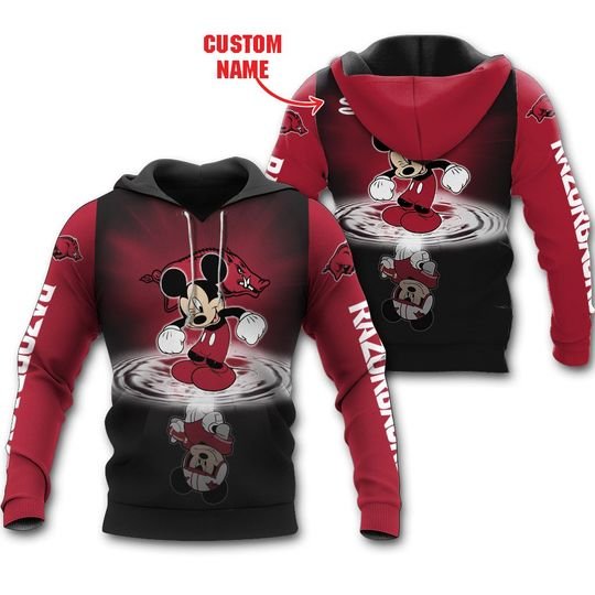 Arkanasas Raxorbacks Mickey Custom Name Shirt Arkanasas Raxorbacks Mickey Custom Name Shirt