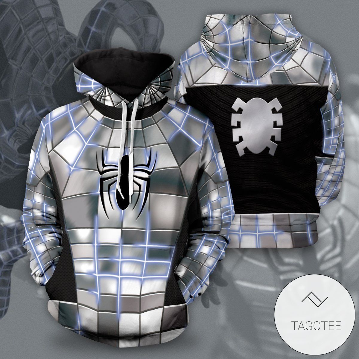 Armor Spidey Pullover Hoodie- Tagotee Armor Spidey Pullover Hoodie- Tagotee