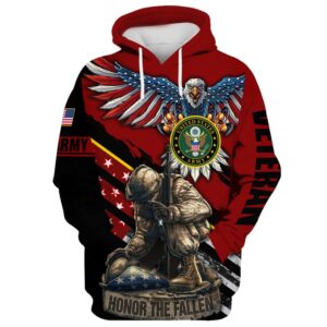 Army Veteran Eagle Honor The Fallen All Gave Some Some Gave All 3D Hoodie And Shirt