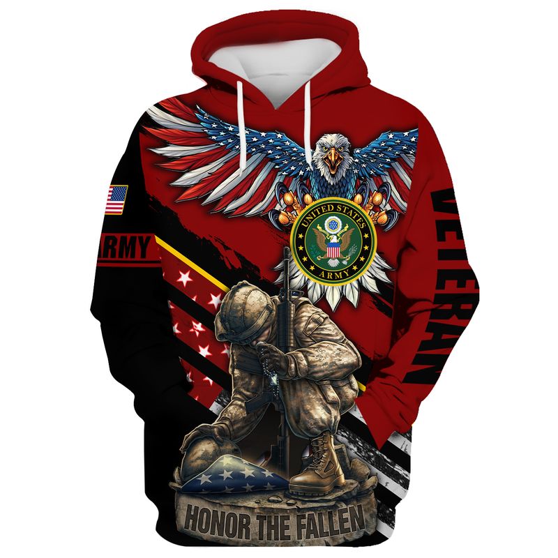 Army Veteran Eagle Honor The Fallen All Gave Some Some Gave All 3D Hoodie And Shirt Army Veteran Eagle Honor The Fallen All Gave Some Some Gave All 3D Hoodie And Shirt