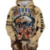 Army Veteran Home Of The Free Because Of The Brave 3D Hoodie
