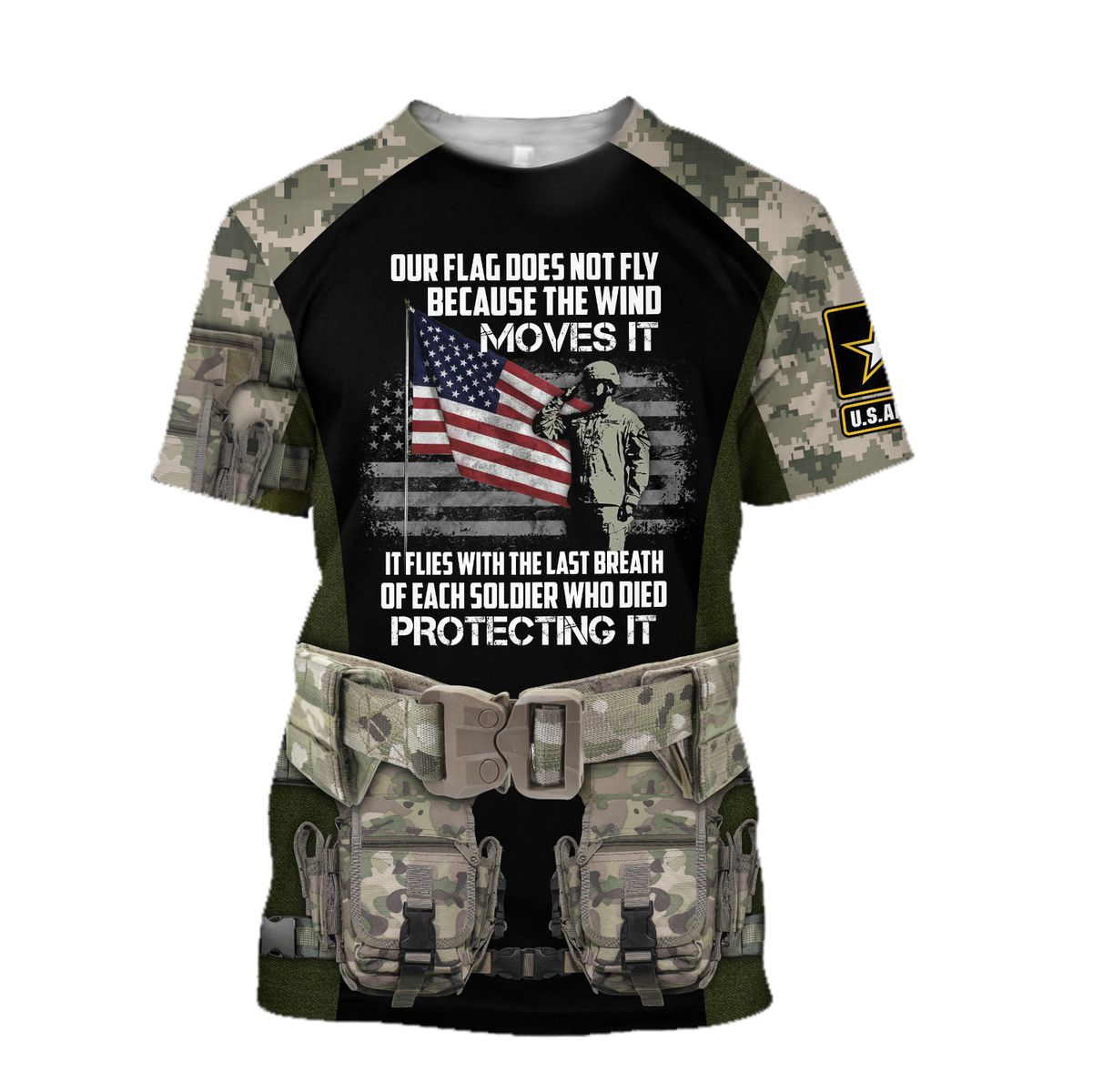 Army Veteran Our Flag Does Not Fly Because The Wind Move It 3D All Over Print Hoodie Army Veteran Our Flag Does Not Fly Because The Wind Move It 3D All Over Print Hoodie