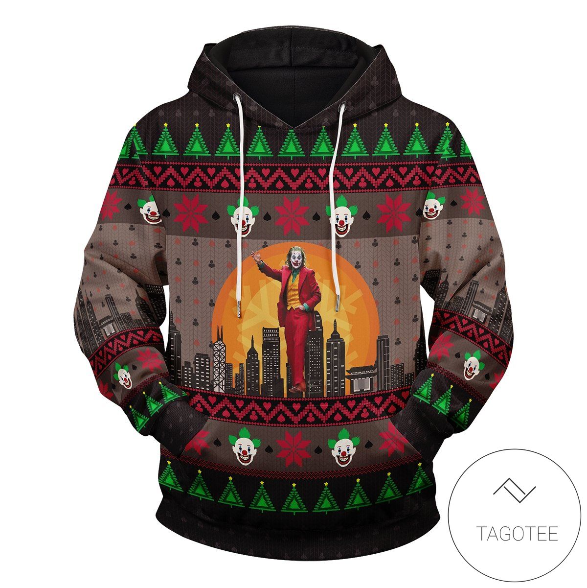 Arthur Fleck Christmas Pullover Hoodie- Tagotee Arthur Fleck Christmas Pullover Hoodie- Tagotee
