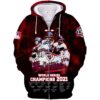 Atlanta Braves Champions 2021 Dark Red 3D Zip Hoodie