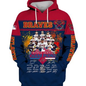 Atlanta Braves Champions 2021 Red 3D Hoodie
