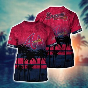 Atlanta Braves Hawaiian 3D T Shirt
