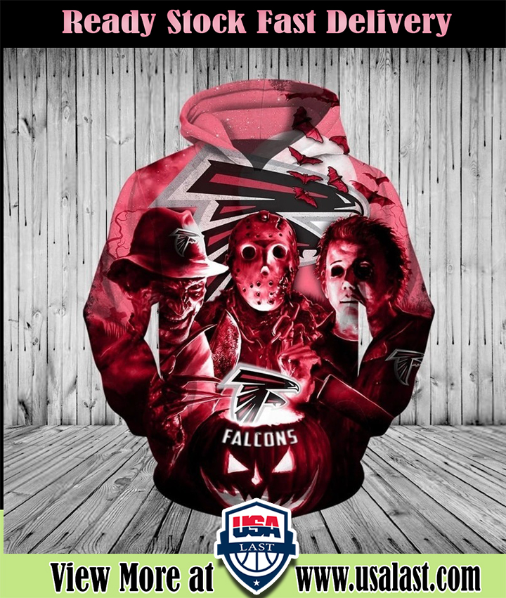 Atlanta Falcons Halloween Horror Night 3D Pullover Hoodie Atlanta Falcons Halloween Horror Night 3D Pullover Hoodie
