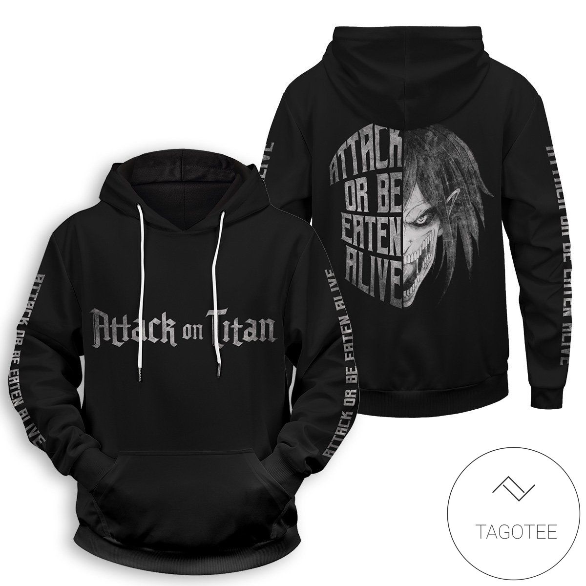 Attack Or Be Eaten Alive Pullover Hoodie Attack Or Be Eaten Alive Pullover Hoodie