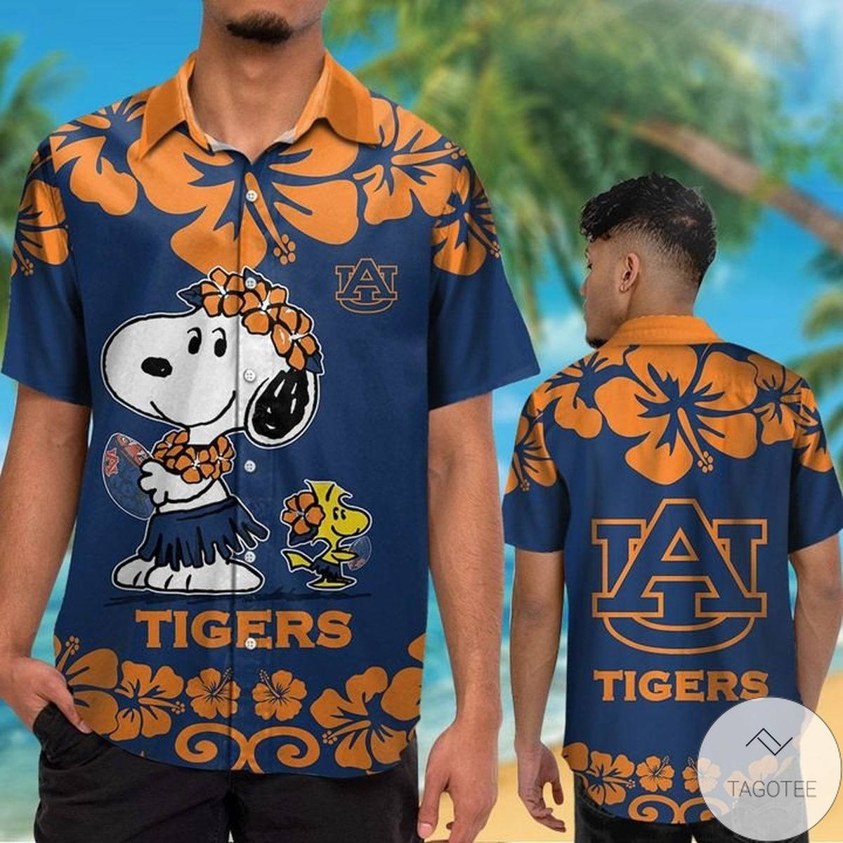 Auburn Tigers & Snoopy Hawaiian Shirt Auburn Tigers & Snoopy Hawaiian Shirt