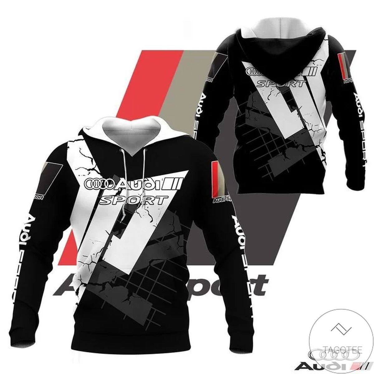 Audi Sport Black 3D Hoodie Audi Sport Black 3D Hoodie