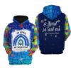 Autism Awareness In April We Wear Blue 3D Zip Hoodie