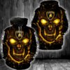 Automobili Lamborghini Skull 3D All Over Print Hoodie