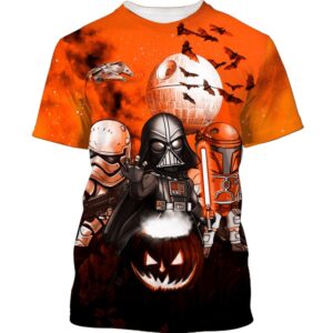 Available Star Wars Darth Vader Boba Fett Stormtrooper Halloween Night 3D T-Shirt And Hoodie