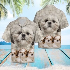 Awesome Shih Tzu Hawaiian Shirt Summer Button Up