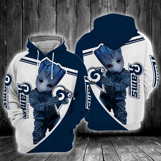 Baby Groot Los Angeles Rams Hoodie Baby Groot Los Angeles Rams Hoodie