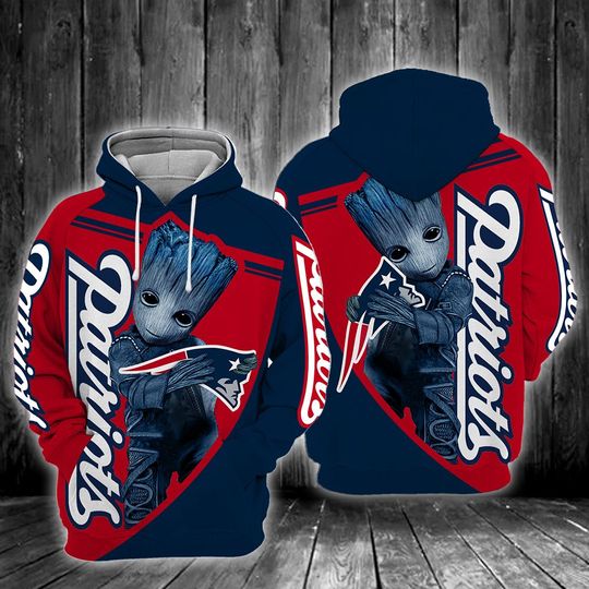 Baby Groot New England Patriots Hoodie Baby Groot New England Patriots Hoodie