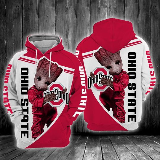 Baby Groot Ohio State Buckeyes Hoodie Baby Groot Ohio State Buckeyes Hoodie