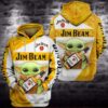 Baby Yoda Amazing Jim Beam Whiskey 3D Hoodie