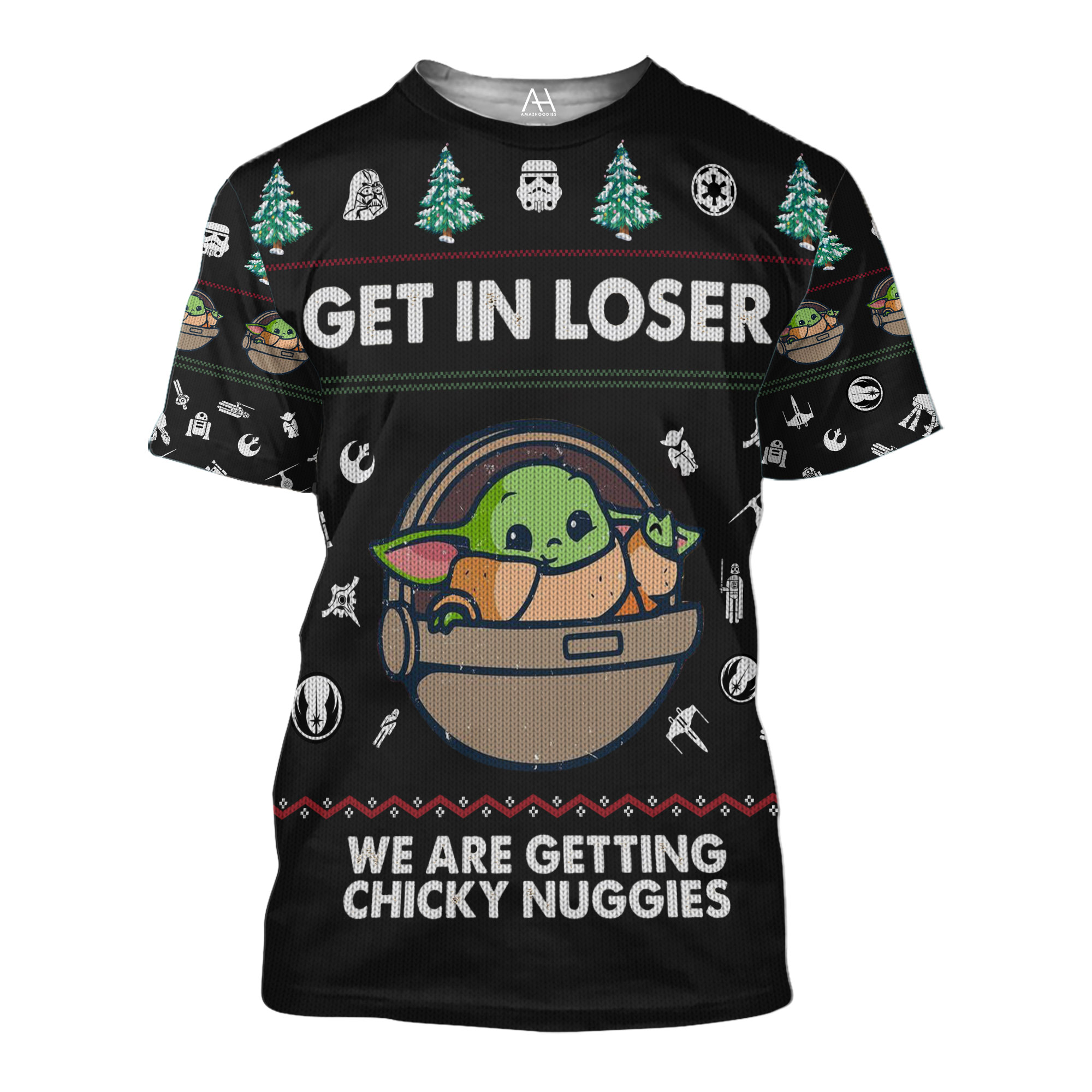 Baby Yoda Get In Loser We Are Getting Chicky Nuggies 3D Shirt Baby Yoda Get In Loser We Are Getting Chicky Nuggies 3D Shirt