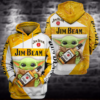 Baby Yoda Hug Jim Beam 3D Hoodie