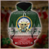 Baby Yoda Us Navy Merry Christmas 3D Hoodie