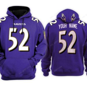 Baltimore Ravens Custom Name Hoodie