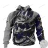 Baltimore Ravens Skull Jersey 3D Hoodie