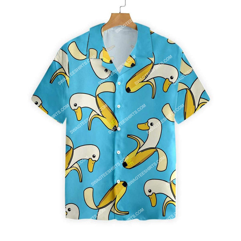 Banana Duck Summer Vacation Hawaiian Shirt Banana Duck Summer Vacation Hawaiian Shirt