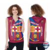 Barcelona Football Club Sleeveless Zip Hoodie