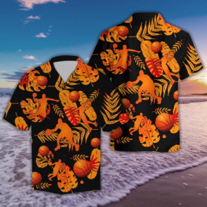 Basketball Hawaiian Shirt Summer Button Up