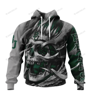 Baylor Bears Skull Personalized Custom 3D Hoodie