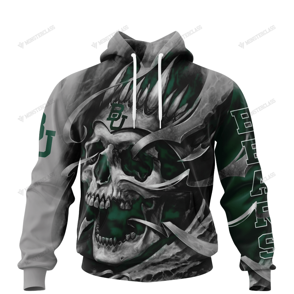 Baylor Bears Skull Personalized Custom 3D Hoodie Baylor Bears Skull Personalized Custom 3D Hoodie