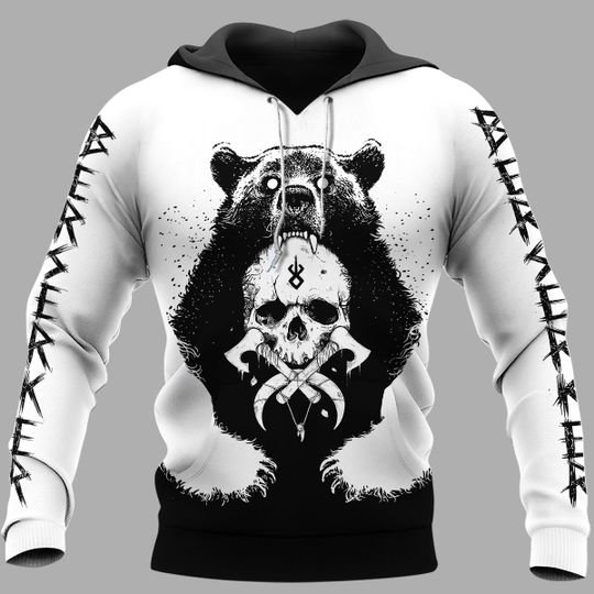 Bear Claws And Yggdrasil Viking 3D Hoodie Bear Claws And Yggdrasil Viking 3D Hoodie