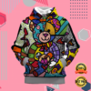 Bear Family By Romero Britto All Over Printed 3D Hoodie