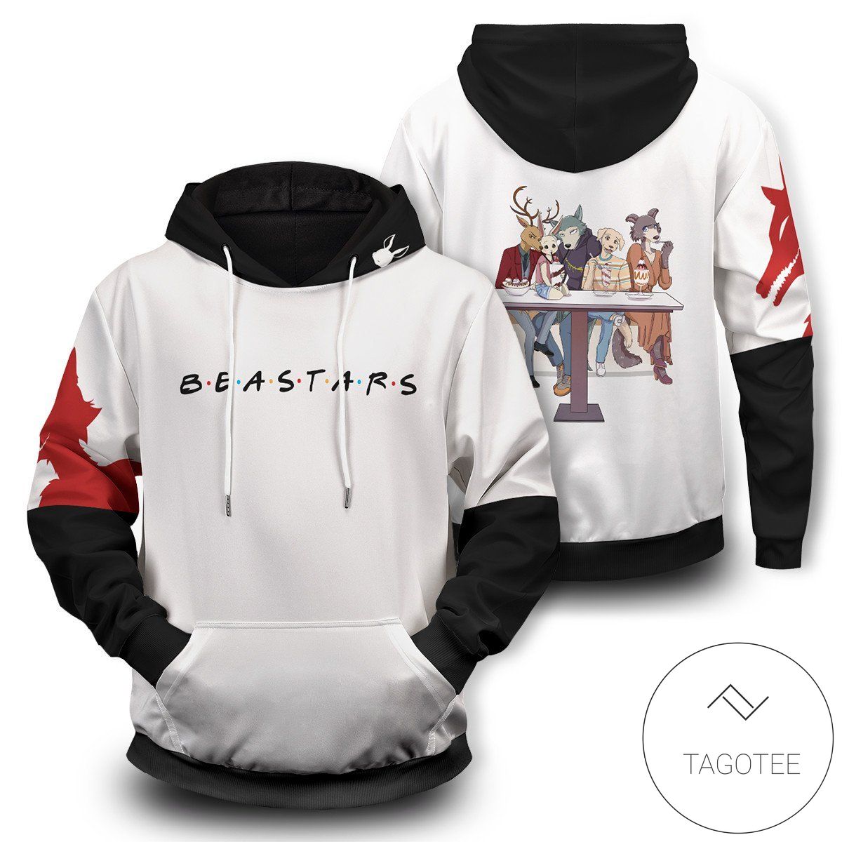 Beastars Friends Pullover Hoodie- Tagotee Beastars Friends Pullover Hoodie- Tagotee