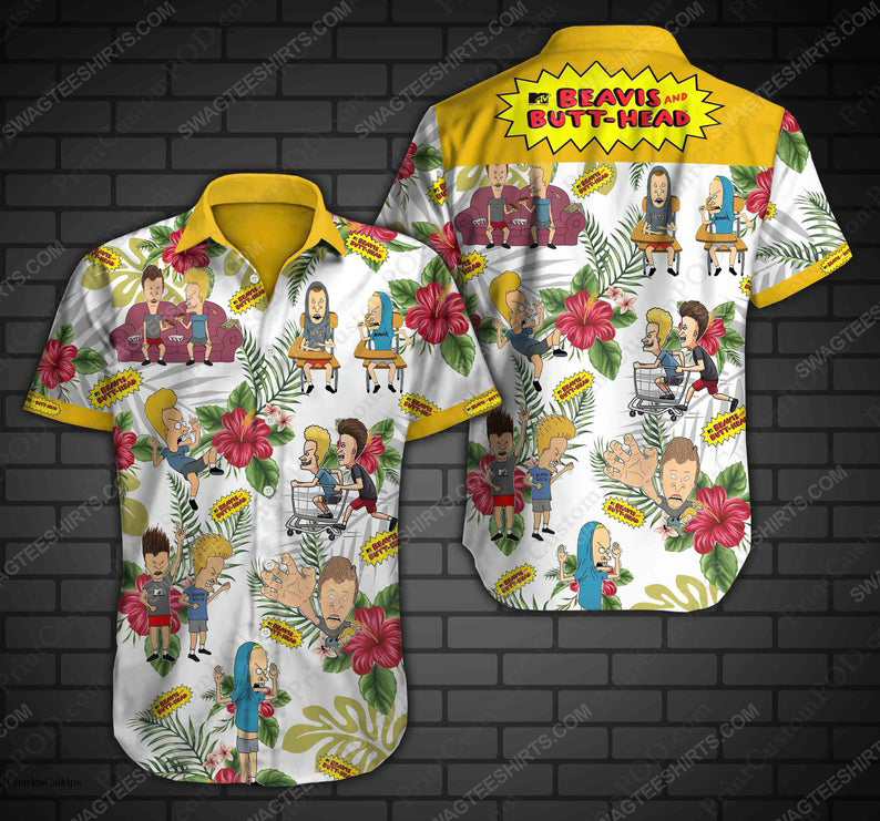 Beavis And Butt-Head Comedy Cartoon Summer Vacation Hawaiian Shirt Beavis And Butt-Head Comedy Cartoon Summer Vacation Hawaiian Shirt