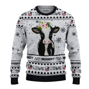 Black Cow Flowers Mooooody 3D Shirt